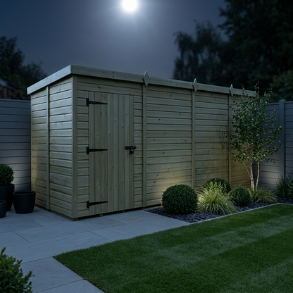 13 x 5 Pent Shed (Single Door, No Windows) - view 5