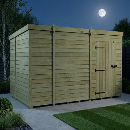 11 x 7 Pent Shed (Single Door, No Windows) - view 5