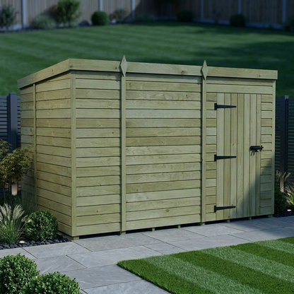 11 x 6 Pent Shed (Single Door, No Windows) - view 5
