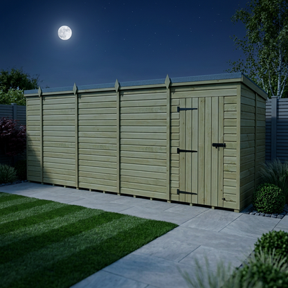 17 x 7 Pent Shed (Single Door, No Windows) - view 4