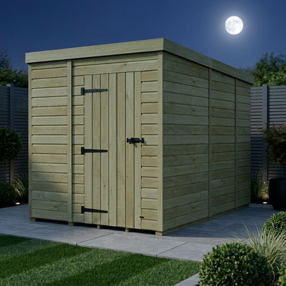 6 x 9 Pent Shed (Single Door, No Windows) - view 6