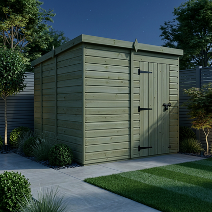 7 x 9 Pent Shed (Single Door, No Windows) - view 4