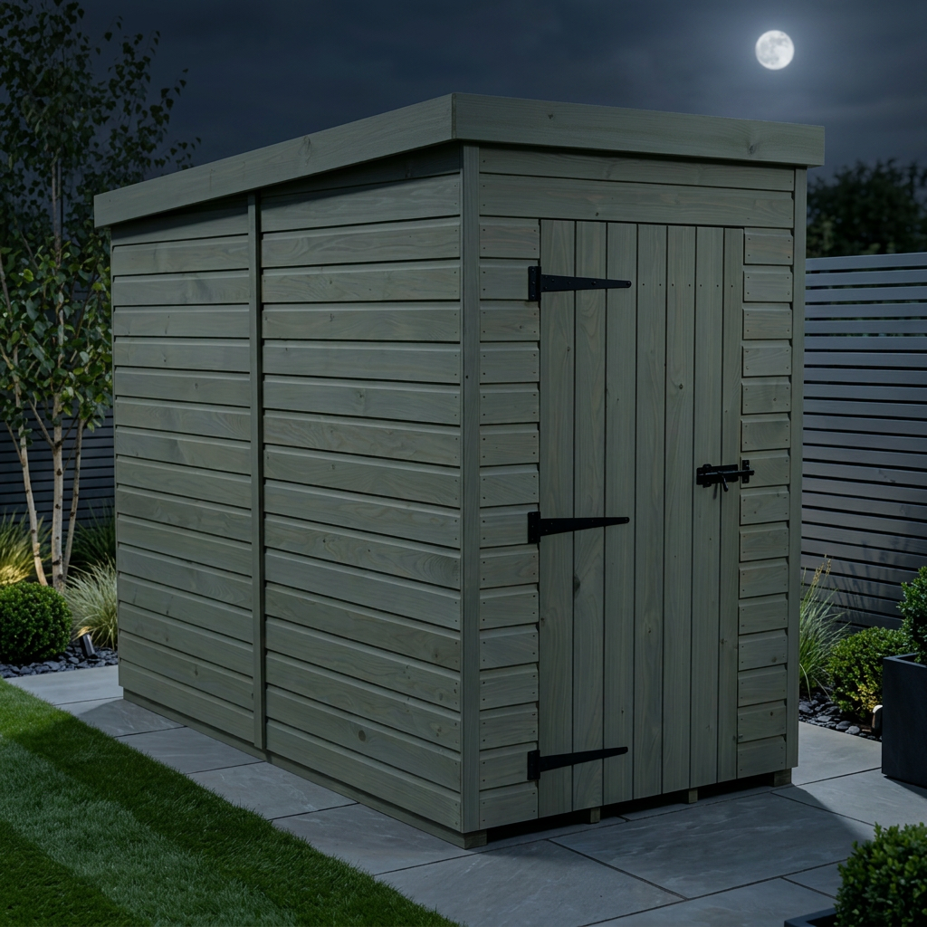 4 x 8 Pent Shed (Single Door, No Windows) - view 5