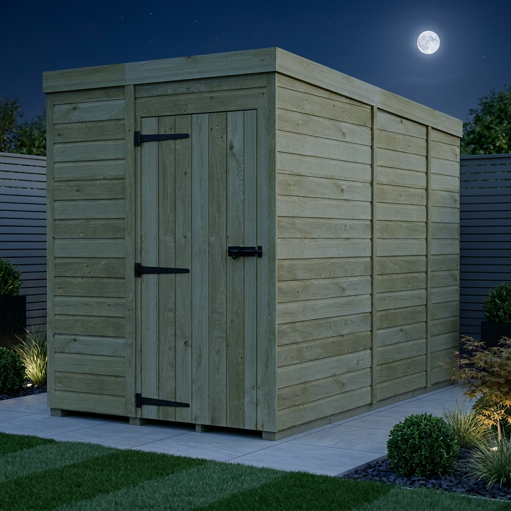 5 x 9 Pent Shed (Single Door, No Windows) - view 5