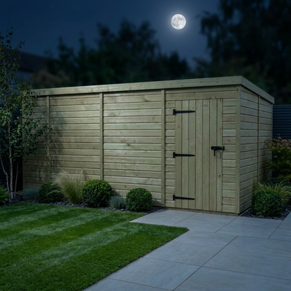 15 x 8 Pent Shed (Single Door, No Windows) - view 4
