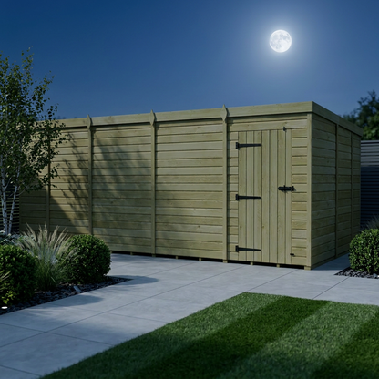 17 x 9 Pent Shed (Single Door, No Windows) - view 3
