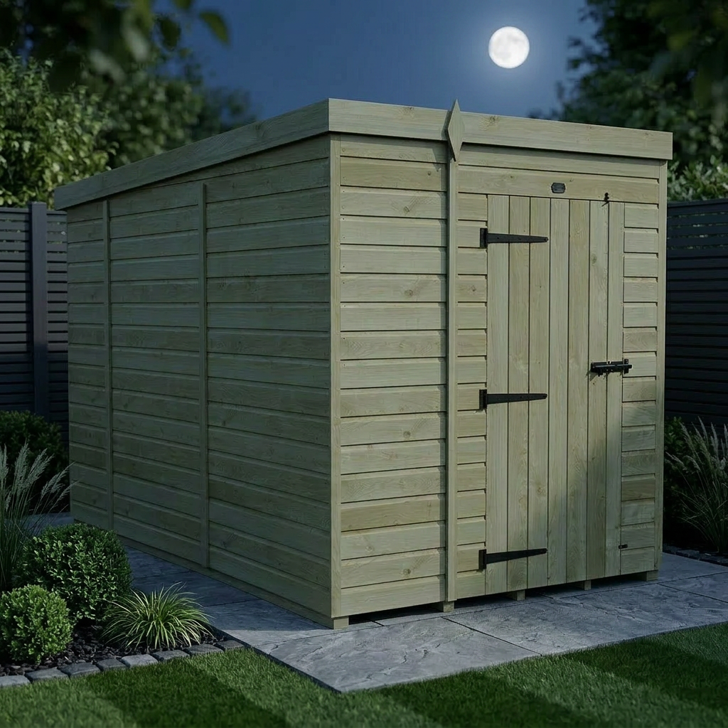 6 x 10 Pent Shed (Single Door, No Windows) - Pent Shed