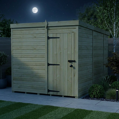 7 x 10 Pent Shed (Single Door, No Windows) - Pent Shed