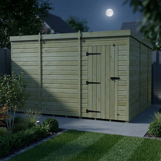 11 x 10 Pent Shed (Single Door, No Windows) - Pent Shed