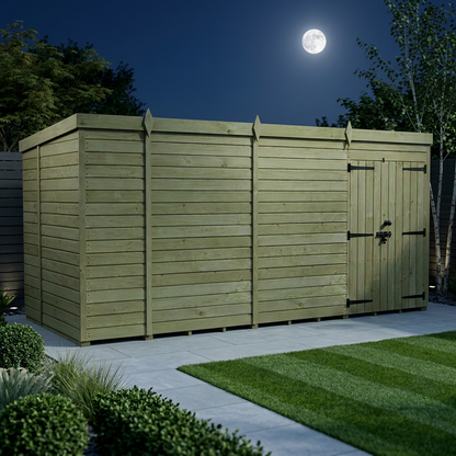 14 x 6 Pent Shed (Double Door, No Windows) - Pent Shed