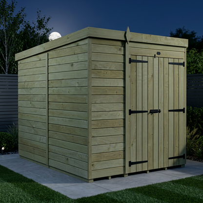 6 x 7 Pent Shed (Double Door, No Windows) - view 2