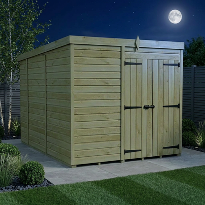 7 x 10 Pent Shed (Double Door, No Windows) - view 2