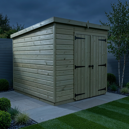 6 x 10 Pent Shed (Double Door, No Windows) - view 2