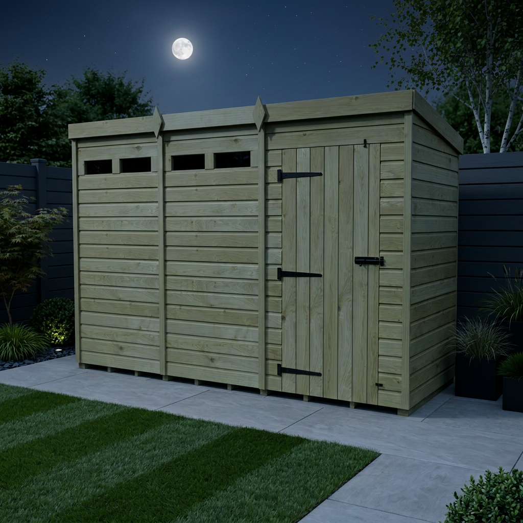 12 x 4 Security Pent Shed - view 2