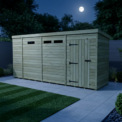 13 x 4 Security Pent Shed - view 3