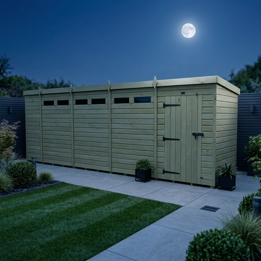 18 x 4 Security Pent Shed - view 2