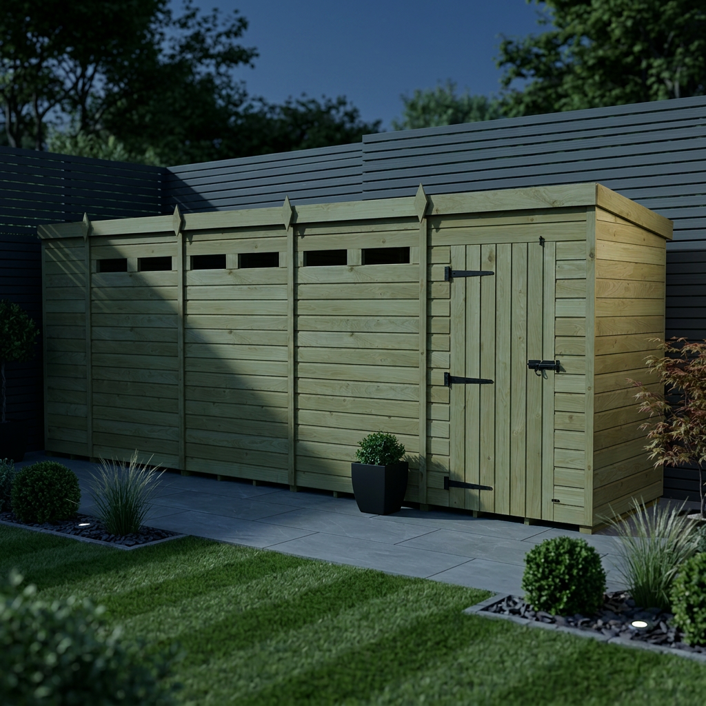 17 x 4 Security Pent Shed - view 2