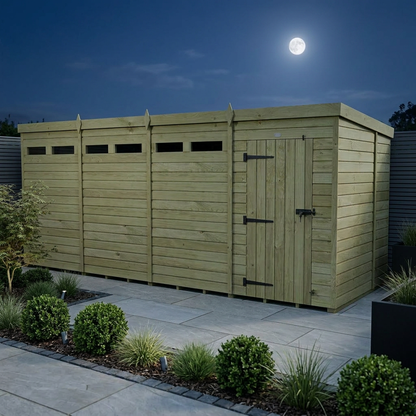 16 x 6  Security Pent Shed - view 2