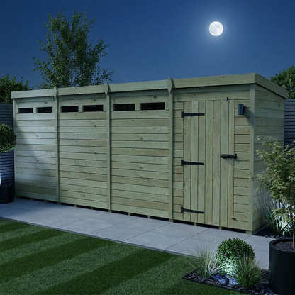 16 x 4 Security Pent Shed - view 2