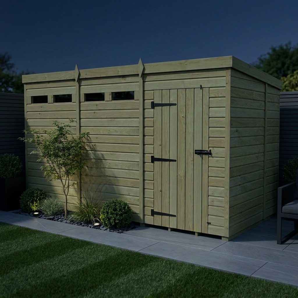 12 x 6  Security Pent Shed - Security Pent Shed