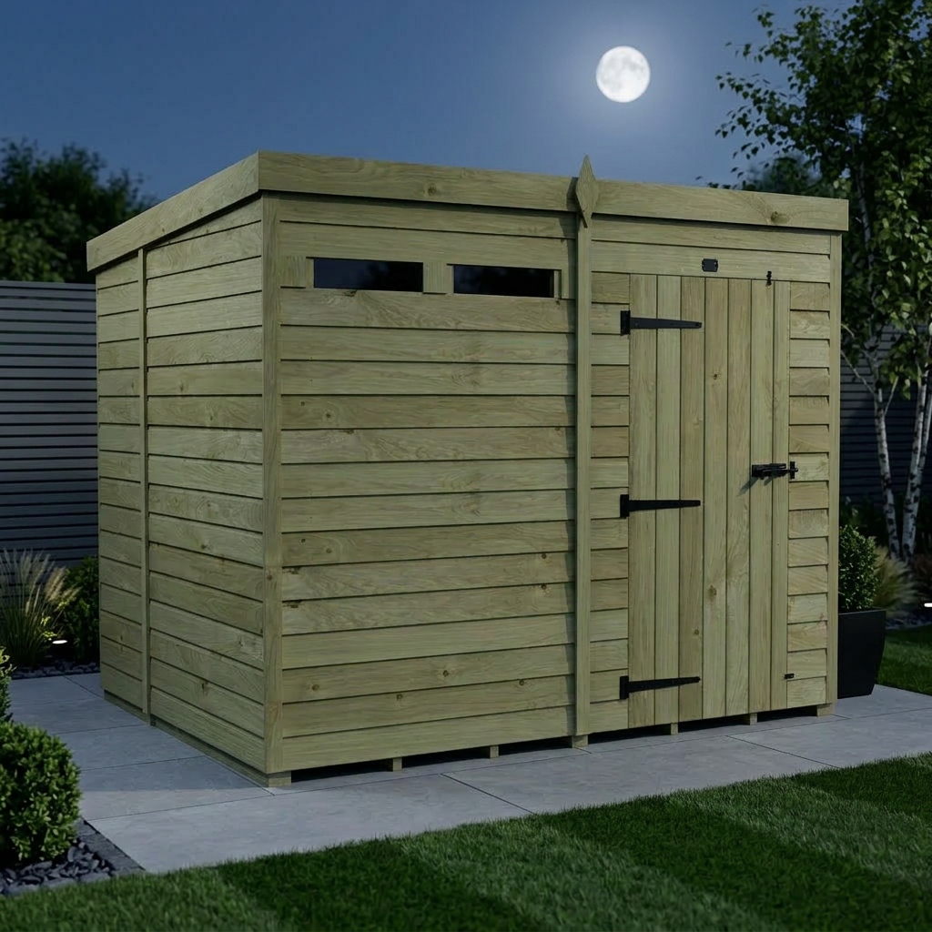 8 x 7 Security Pent Shed - Security Pent Shed