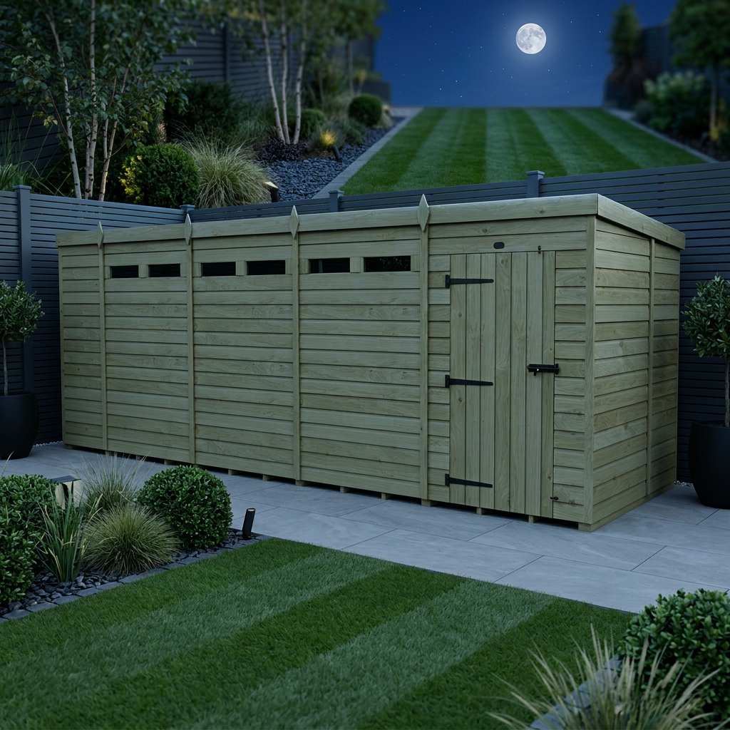 18 x 7 Security Pent Shed - view 2