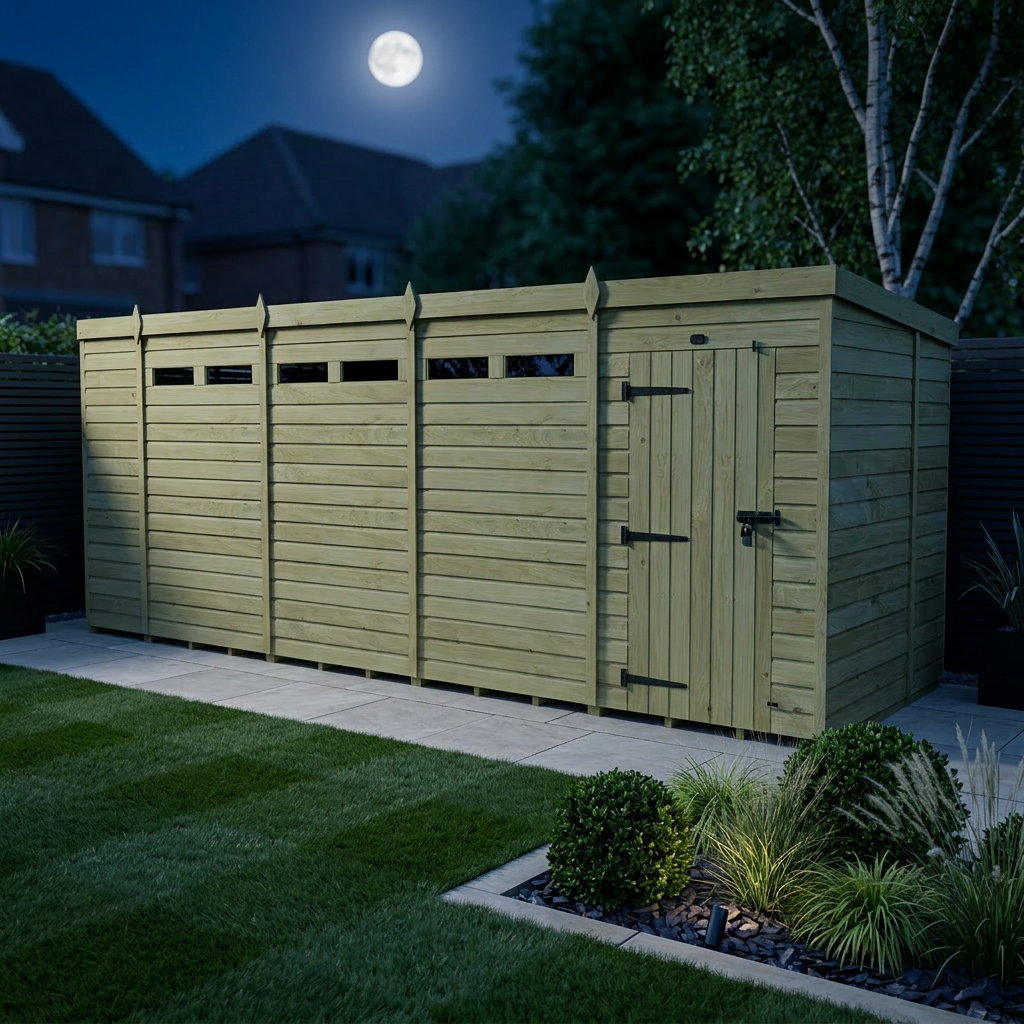 17 x 7 Security Pent Shed - view 2
