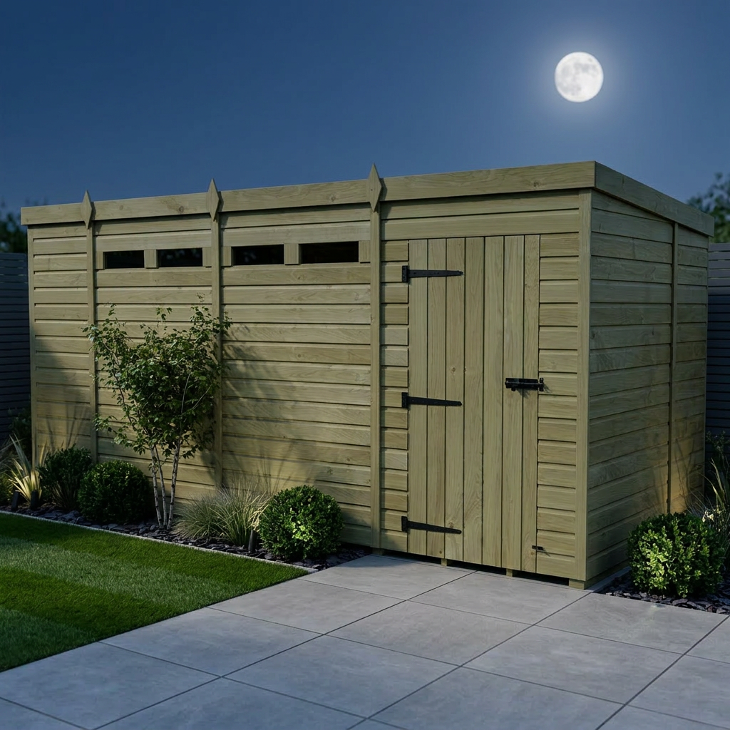 15 x 7 Security Pent Shed - view 2