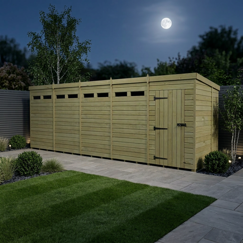 20 x 6  Security Pent Shed - view 2