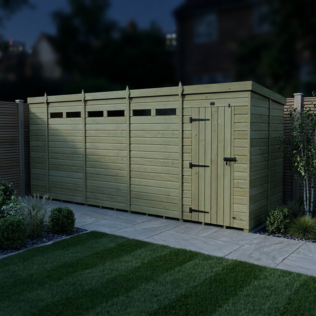 17 x 6  Security Pent Shed - view 2