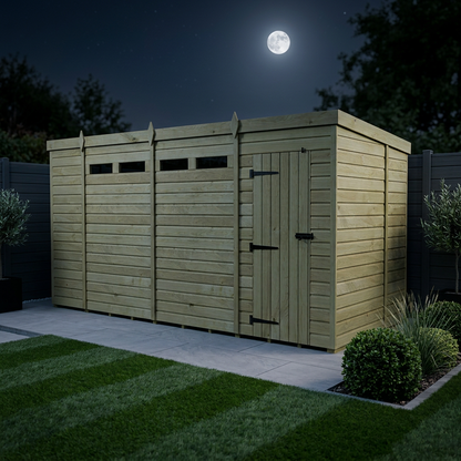 14 x 5 Security Pent Shed - view 2