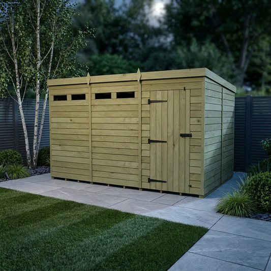 12 x 8 Security Pent Shed - Security Pent Shed