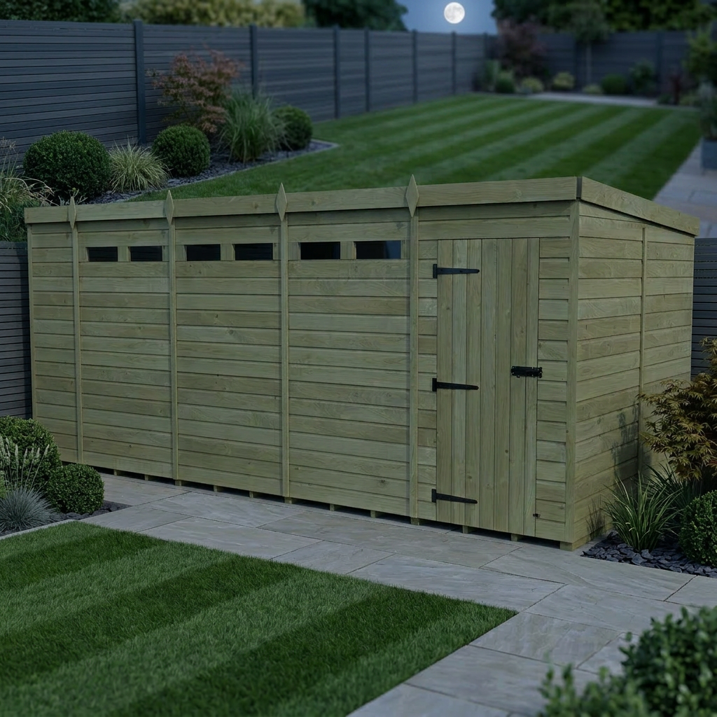 19 x 8 Security Pent Shed - view 2