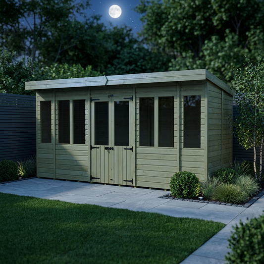 16 x 7 Pent Summer House - view 2
