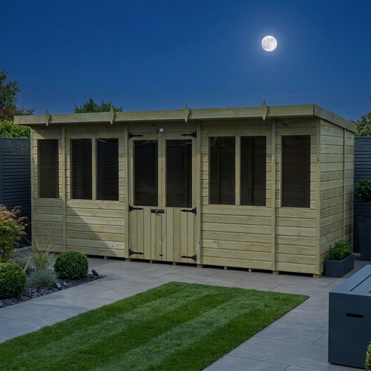 16 x 6 Pent Summer House - view 2
