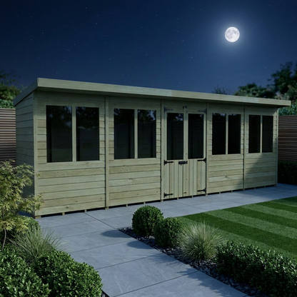 20 x 4 Pent Summer House - Pent Summer House