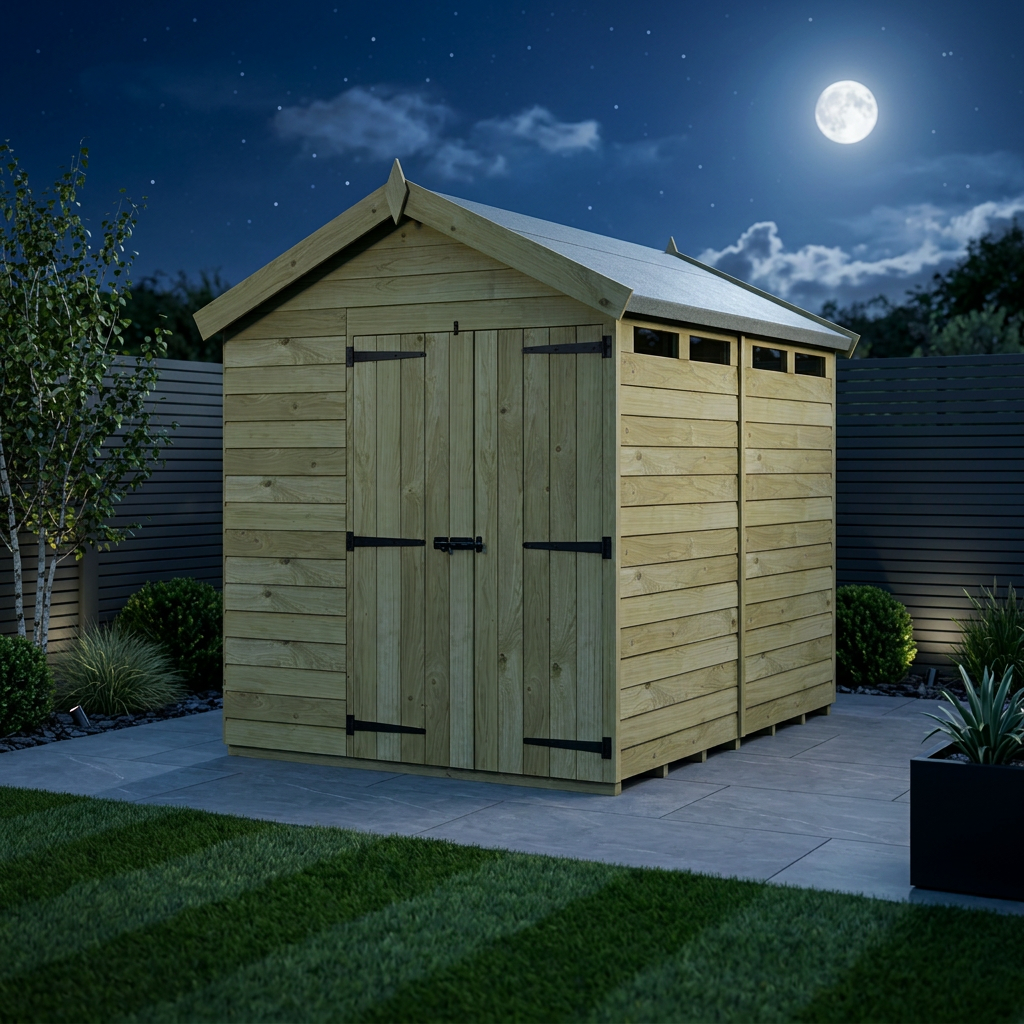 8 x 7 Apex Security Shed - view 2
