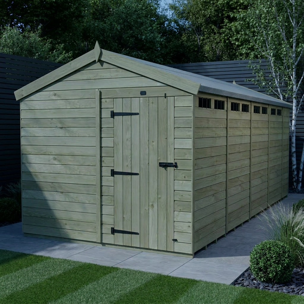 8 x 18 Apex Security Shed - Security Apex Shed