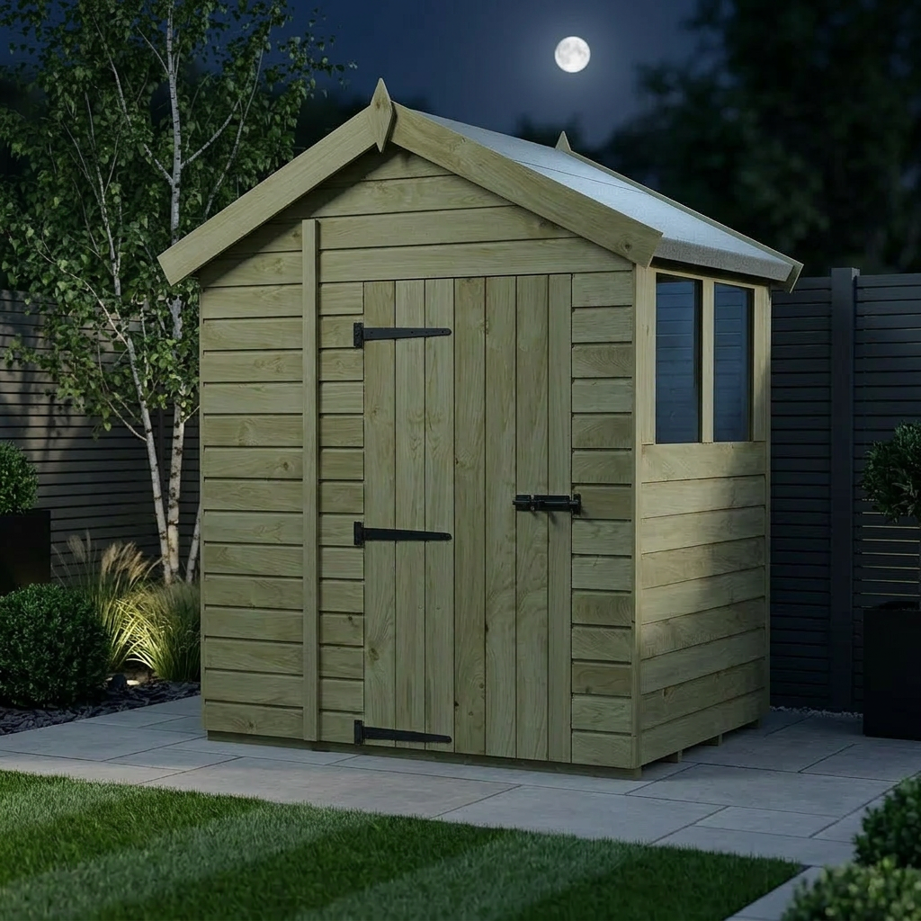 6 x 4 Apex Shed (Single Door, With Windows) - Apex Shed