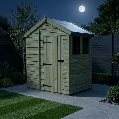 7 x 4 Apex Shed (Single Door, With Windows) - view 2