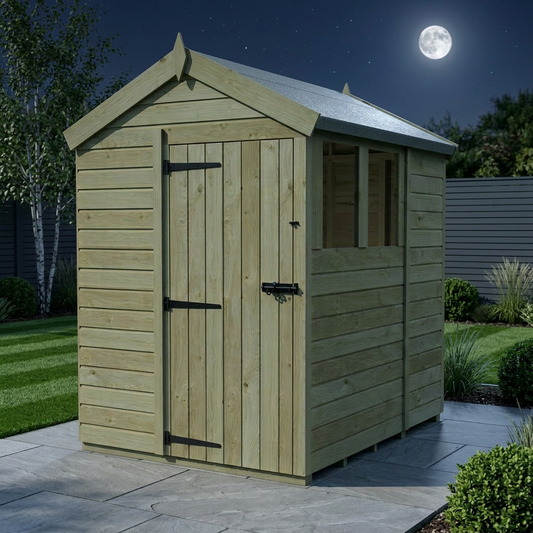 5 x 6 Apex Shed (Single Door, With Windows) - view 2