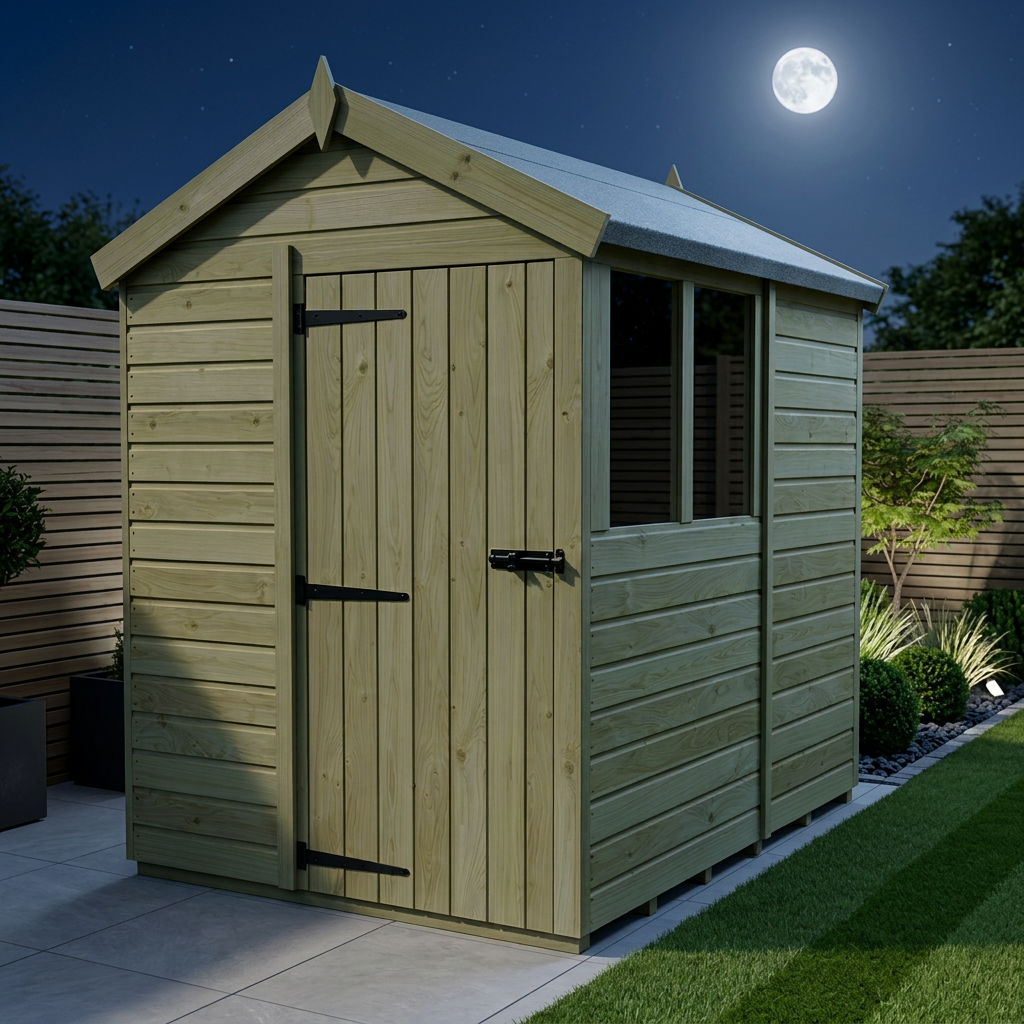 5 x 7 Apex Shed (Single Door, With Windows) - Apex Shed