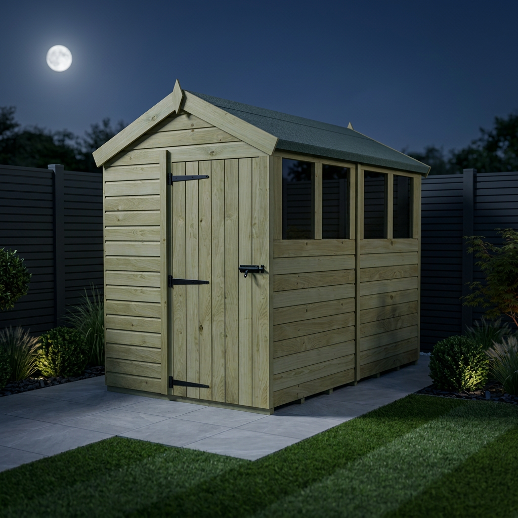 5 x 8 Apex Shed (Single Door, With Windows) - view 2