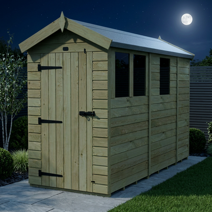 4 x 9 Apex Shed (Single Door, With Windows) - view 2