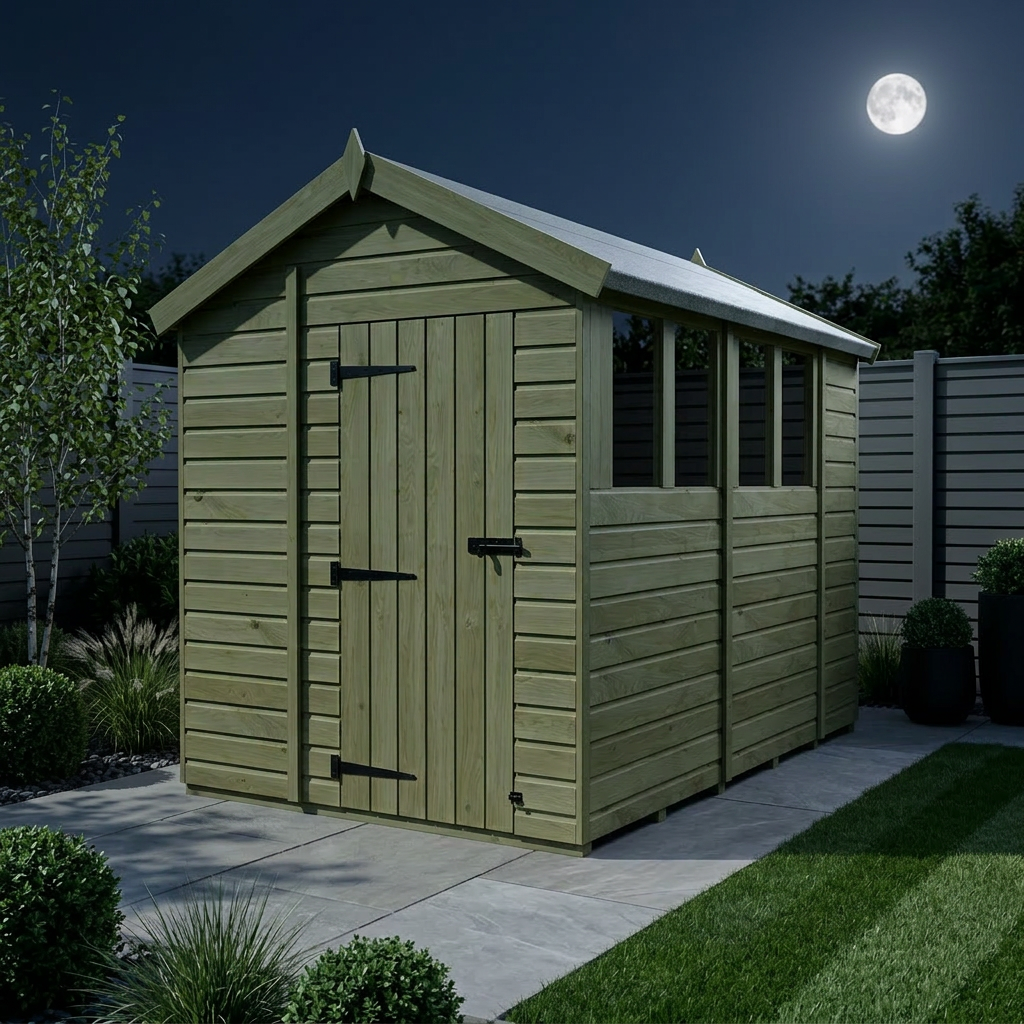 6 x 10 Apex Shed (Single Door, With Windows) - view 2
