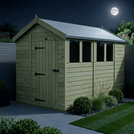 7 x 11 Apex Shed (Single Door, With Windows) - view 2