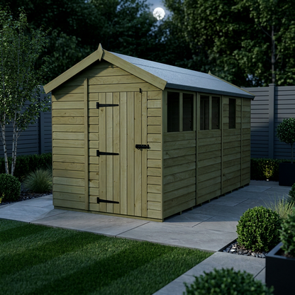 6 x 13 Apex Shed (Single Door, With Windows) - view 2