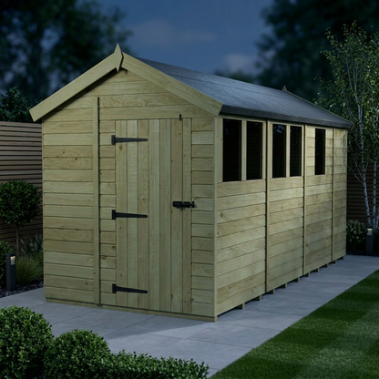 7 x 13 Apex Shed (Single Door, With Windows) - view 2
