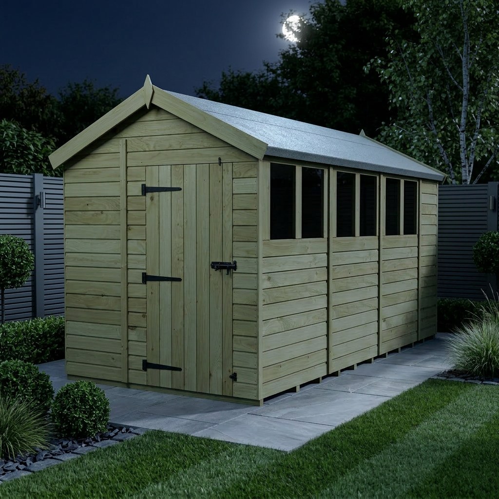 7 x 14 Apex Shed (Single Door, With Windows) - view 2