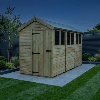 5 x 12 Apex Shed (Single Door, With Windows) - view 3